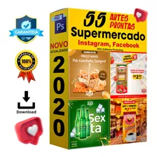 Supermercado Artes Prontas Post Midias Sociais Editáveis Psd