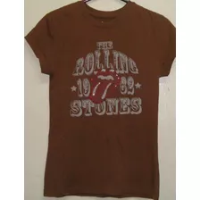 Polo Rolling Stones S Mujer Vintage Ac Dc Nirvana Lynyrd