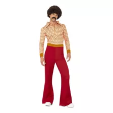 Disfraz De Hombre Auténtico De Los Años 70 De Smiffys,rojo,l