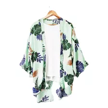 Kimono Saco Poplin Estampado - Mujer