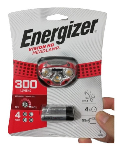 Linterna Manos Libres Minera Vision Hd Energizer 300 Lumens