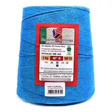 Barbante Colorido Ou Cru 1kg Fio 6 - Escolha As Cores Cor Azul-turquesa