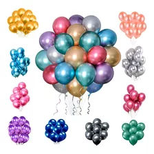 Balão Bexiga Metalizado 25 Unidades - N°10 - Diversas Cores