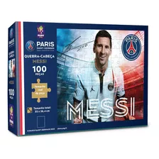 Quebra Cabeça Psg Lionel Messi 100 Pcs Mimo Toys