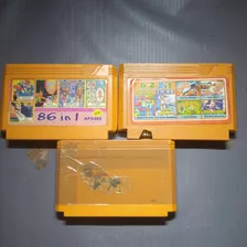 Lote 3 Cartuchos Multi-jogos Nintendinho 8bits 60 Pinos