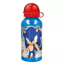 Botella Pico Retractil Sonic Knuckels Aluminio Stor Color Azul