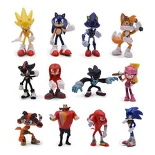 Figuras De 12 Piezas De 7 Cm De Juguete Sonic Shadow Tails