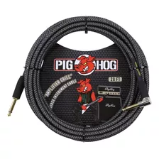 Cable Pig Hog Pch20agr Plug Angular Para Guitarra Bajo 6 Mts