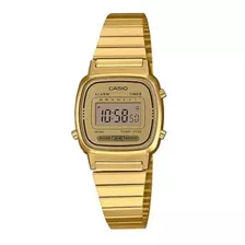 Reloj Casio La_670wga_9 Cuarzo Mujer Color De La Correa Dorado Color Del Fondo Dorado