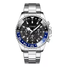 Reloj Feraud Hombre Acero Cronografo Calendario F5568 Gslna