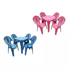 2 Jogos De Mesas Com Cadeiras Plástica Infantil Para Criança