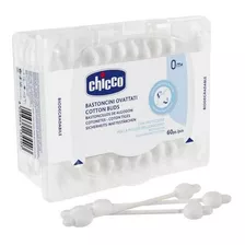 Cotonete Para Bebê Chicco Haste Formato Anatômico C/ 60 Unid