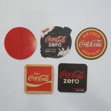 Coleção 5 Porta Copo Bolacha Bebida Coca Cola Antigo