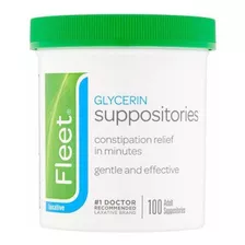 Supositorios Glicerina Con Aloe Vera Frasco 100 Piezas