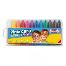 Pintura De Cara Crayones 12 Colores Artel