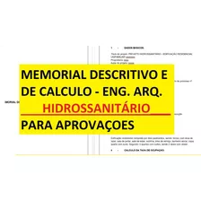 Template Memorial Descritivo De Calculo Hidrossanitário 