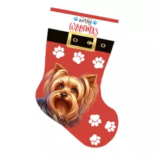 Bota Navidad Decorativa Diseño Perros 