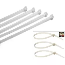 Kit 50 Enforca Gato Abraçadeira De Nylon Branco 40 Cm X 5mm