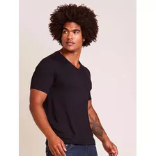 Camiseta Manga Curta Gola V Em Viscose Hope 