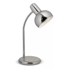 Lampara Escritorio Mesa Velador Melo Flexible E27 Led Estructura Cromo