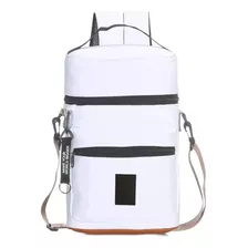 Mochila Matera Discovery Bolso Porta Termo Mate Acolchado Color Blanco