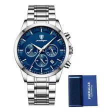 Reloj De Cuarzo Cronógrafo Luminoso Poedagar 928 Para Hombre