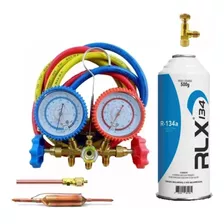 Carga Gas P/ Geladeira : R134a, Manifold , Schrader, Filtro