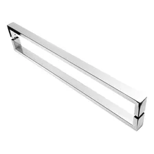 Puxador Inox U Para Porta De Madeira Alto Brilho 80cm