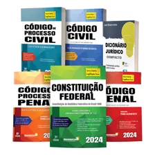 Kit Estudos Direito Cf + Cc + Cpc + Cp + Cpp + Dicionário Ju