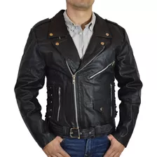 Chamarra De Hombre Bicker/rocker En Piel 100% Original