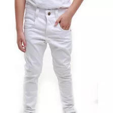 Calça Jeans Menino Branca Juvenil Tamanho 10, 12, 14 E 16