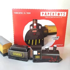 Tren Para Armar. Paper Craft. Locomotora Y Vagones Papertoys