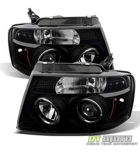 Par Faros Negro Ahumado Led Ford F-150 Xlt 2006 4.2l Foto 3