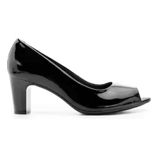 Zapatillas Mujer Vestir Tacón Negro Charol Flexi 124404 Gnv®