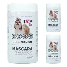 Combo Máscara Premium Hidratação De Pelos Pet - 1kg Top Vet