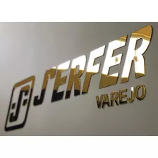 Sua Logotipo De Parede Em Acrílico Espelhado 80cm 