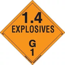 Labelmaster Psr75 Clase 14 G Hazmat Placard Explosiva Vinilo