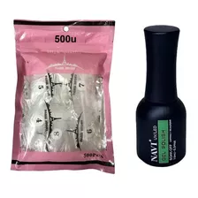 Kit Soft Gel 500 Tips Paris Night + Base Kapping 10ml