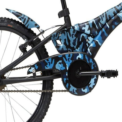 Bicicleta GROOVE aro 20 CAMUFLADA T20 - Preto/Azul - BIKE BROTHERS