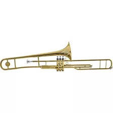 Trombone De Pisto Harmonics Sib Hsl 900l Laqueado C/estojo Cor Dourado