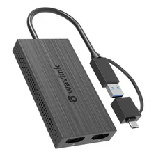 Wavlink Adaptador Usb 3.0 A Hdmi Dual: Soporta 6 Pantallas D