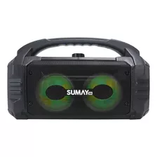 Caixa De Som Portátil Bluetooth Sunbox 50w Sumay Bivolt Cor Preto 110v/220v