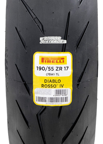 Llanta Pirelli Diablo Rosso Iv 190/55 Zr 17 75w R1 Gsxr Zx10 Foto 4