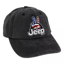 Jeep Wave Usa Chino Twill Patch Garment Washed Hat Negro