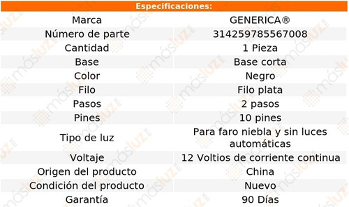 (1) Interruptor Luces P/faro Niebla Volkswagen Bora 05/10 Foto 2