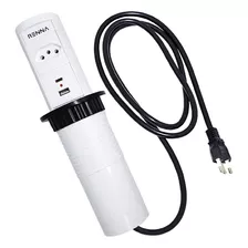 Torre Automática Moveis Embutir Retrátil Tomada 2 Usb Branca