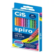 Lápis De Cor Cis Spiro Estojo Com 24 Cores