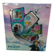 Maquillaje Infantil Set Frozen Celular C/espejo 3 Divisiones