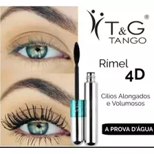 Máscara Para Cílios Rímel Tango 4d A Prova D'água 17g Preto Cor Preto