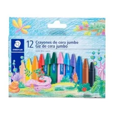 Big Giz De Cera Grosso Triangular 12 Cores Jumbo Staedtler